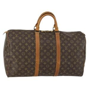 LOUIS VUITTON Monogram Keepall 50 Boston Bag M41426 LV Auth 161134